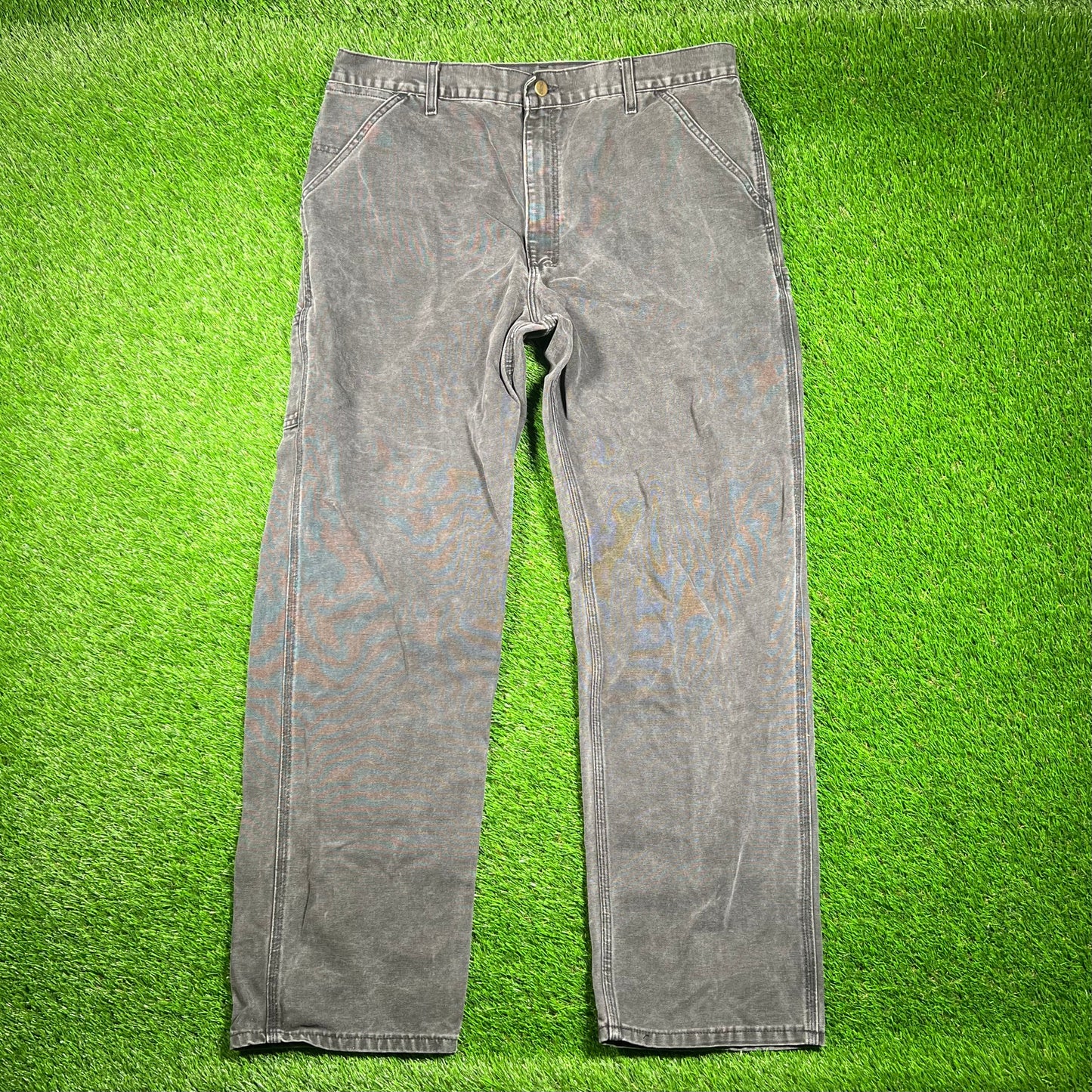 Y2K Carhartt Workwear Black Denim Pants Size 36 USED v18708