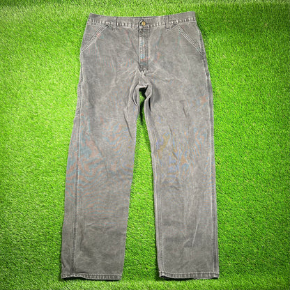 Y2K Carhartt Workwear Black Denim Pants Size 36 USED v18708