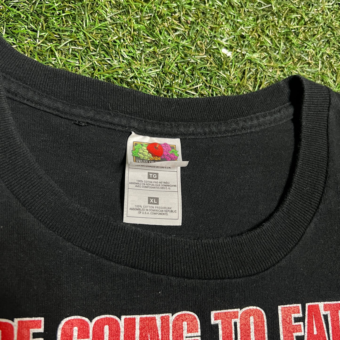 Y2K Zombie "We are Going to Eat You!" Black Tee Size XL USED v16111
