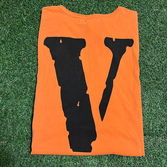 Vlone Off White Orange Longsleeve Tee Size XL USED x13774