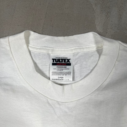 1998 Simpsons Hardest Working Dad White Tee Size Large USED v19313