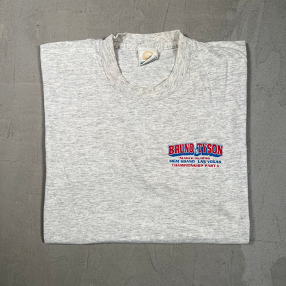 1996 Mike Tyson Vs Frank Bruno Grey Tee Size Medium USED v19522