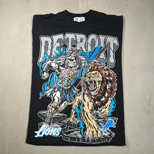 Warren Lotas x NFL Detroit Gladiator Black Tee Size XL NEW x14806