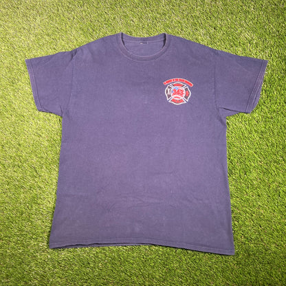 2001 FDNY In Memory Navy Tee Size Large USED v17709