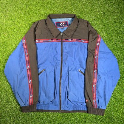 1990s Giants Pro Player Blue Lightweight Jacket Size XL USED v18213