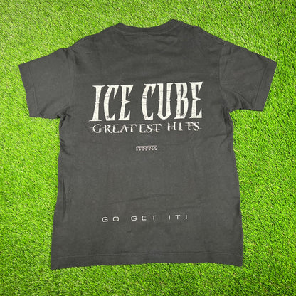 1990s Ice Cube Greatest Hits Go Get It Promo Black Tee Size XL USED v18110