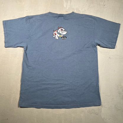 Y2K DJ Street Style Cartoon Blue Tee Size Small USED v19191