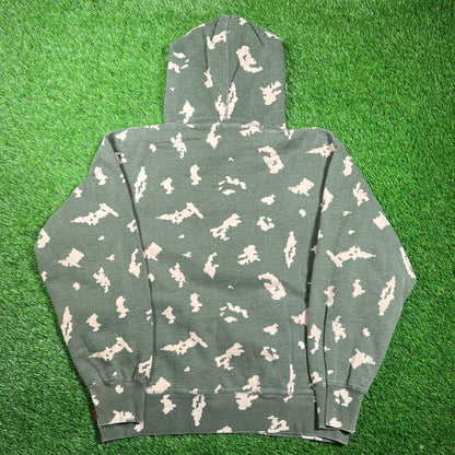 Supreme Olive Russian Camo Box Logo Hoodie (2021) Size Medium USED x16842