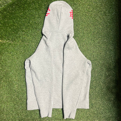 Eric Emanuel Chicago Bulls Pull Over Grey Hoodie Size Large USED x14045