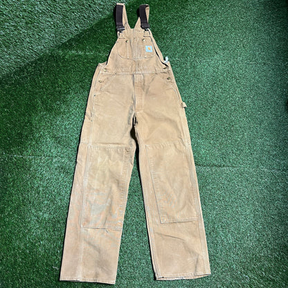 Carhartt 1990s Tan Overalls Size Small USED v16366
