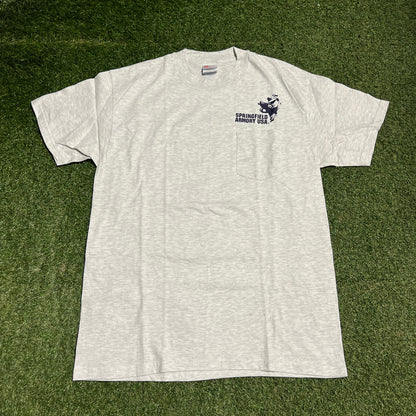 1997 Springfield Armory Guns Grey Tee Size Large USED v16467