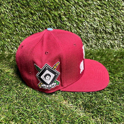 ABC Abandoned Child Red Snapback Size One Size USED v16040