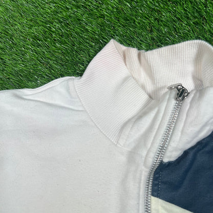 Y2K Nike Big Spellout Logo White Zip Up Size XL USED v17908