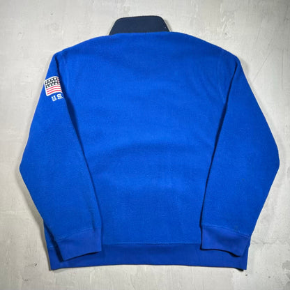 Polo Ralph Lauren Half Zip Blue Fleece Size XL USED v20108