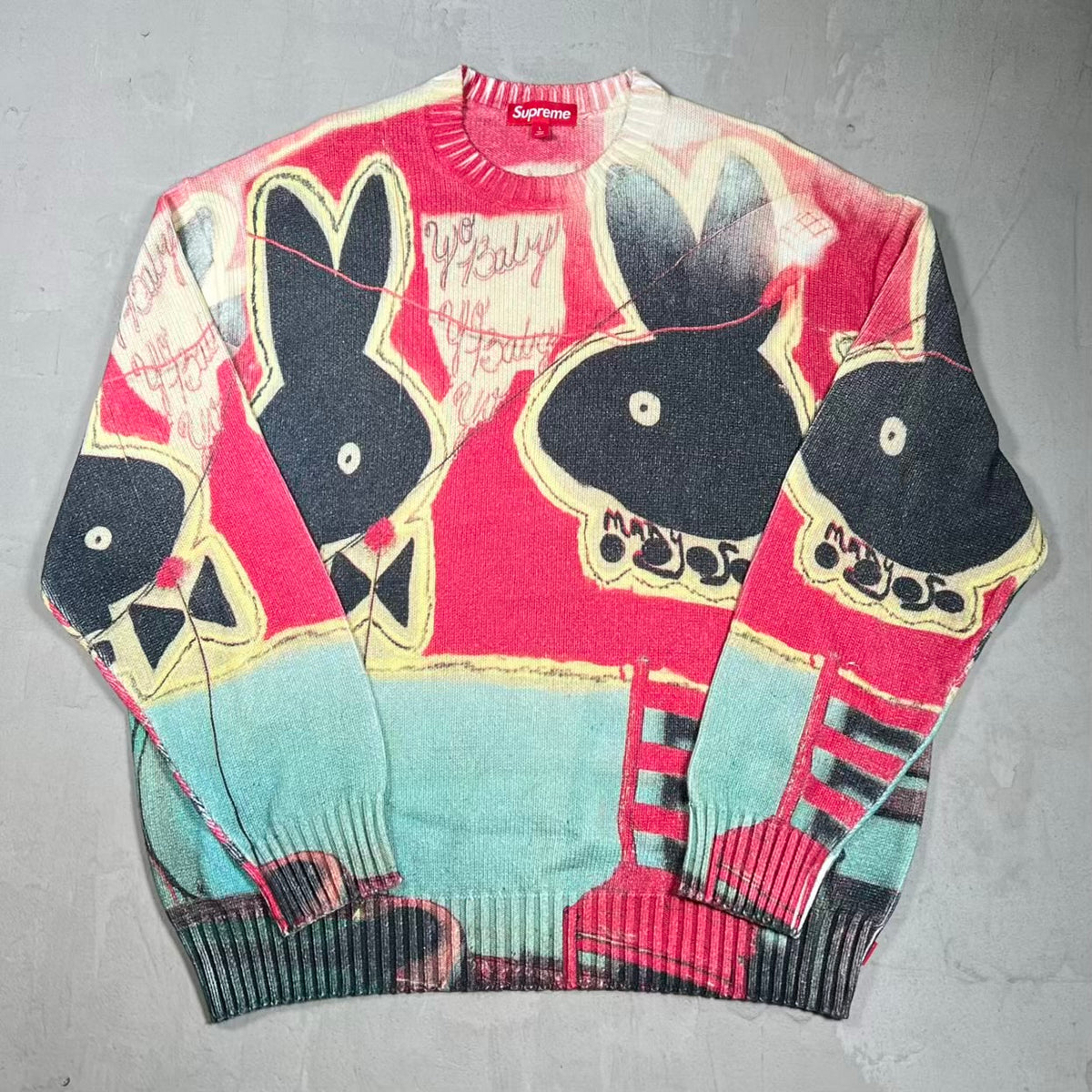 Supreme Yo Baby (2024) Knit Sweater Size Large USED x18456