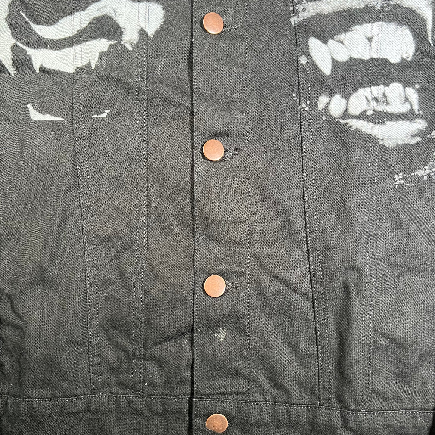 Playboi carti whole lotta red denim jacket black Size XL USED x9956