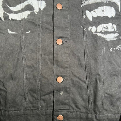 Playboi carti whole lotta red denim jacket black Size XL USED x9956
