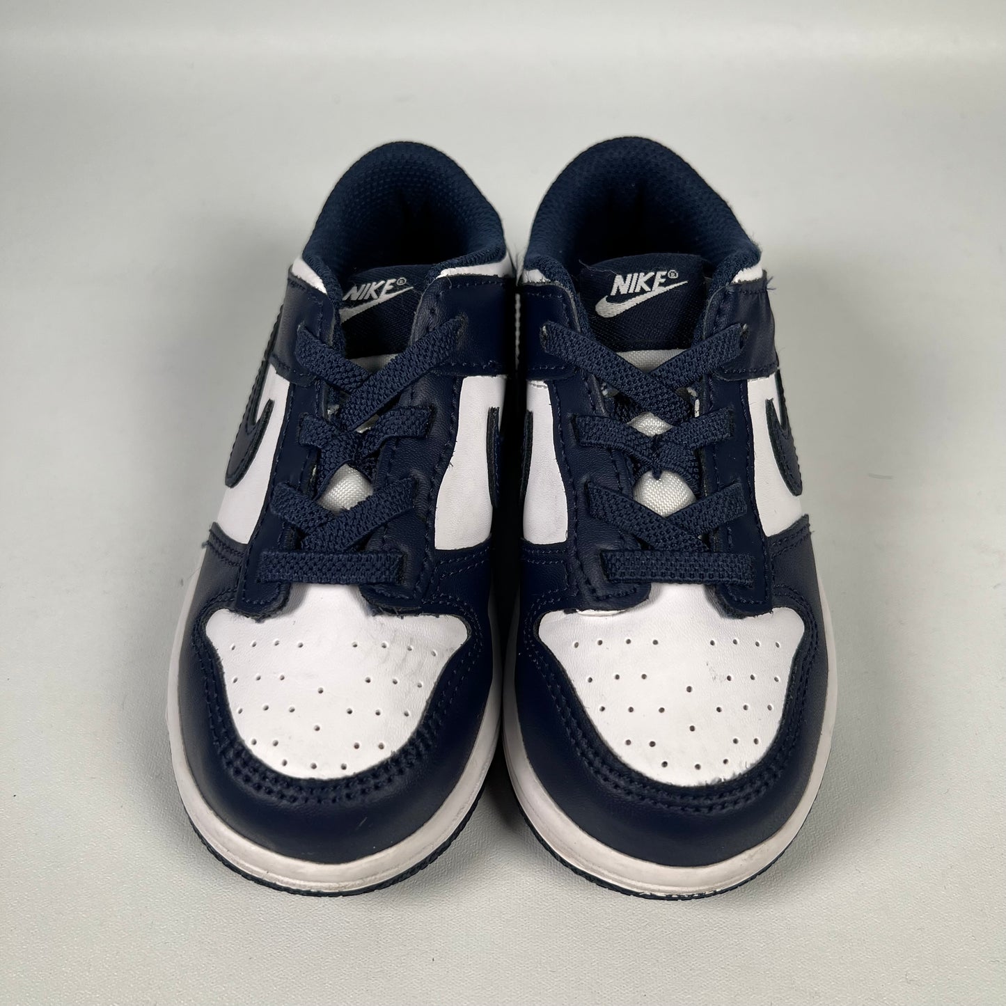 Nike Dunk Low White Midnight Navy (2024) Size 9c USED s19062