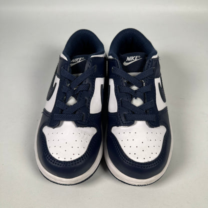 Nike Dunk Low White Midnight Navy (2024) Size 9c USED s19062
