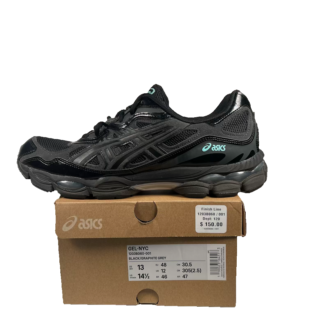 Asics Gel-NYC Graphite Grey Black (2023) Size 13 USED s23686