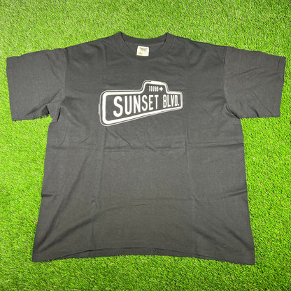 1992 Sunset Boulevard Musical Black Tee Size XL USED v16858
