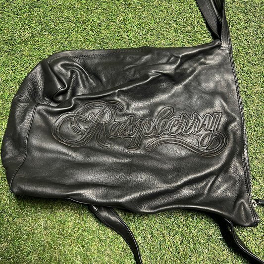 GV Gallery Raspberry Hills Leather Black Shoulder Bag NEW x13760