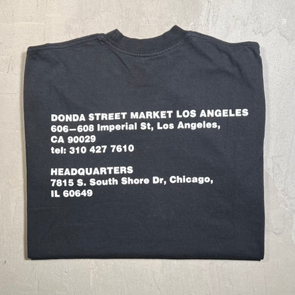 Kanye West Donda House "Donda Street Market" Black Tee Size Large USED x17656