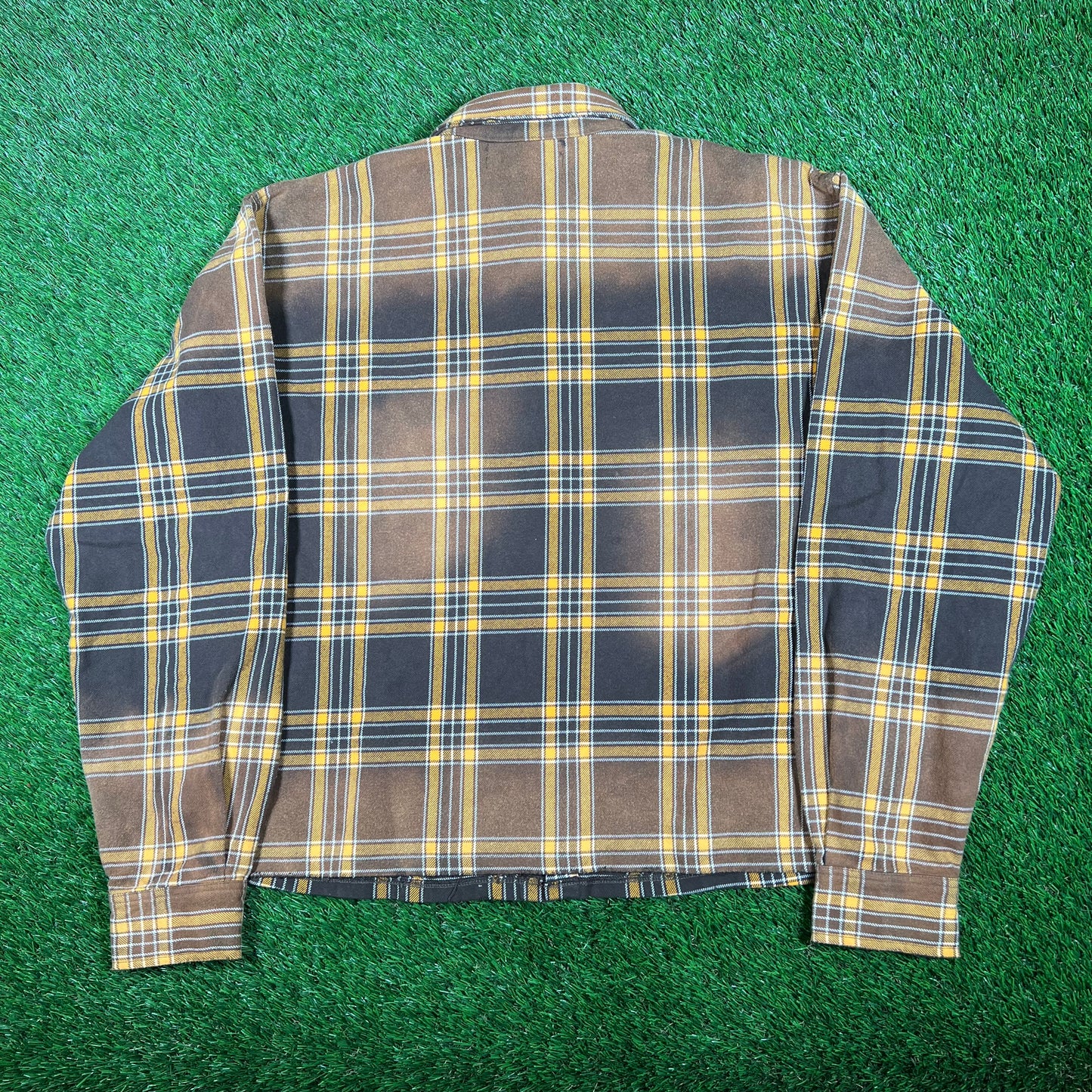 Vale Brown/Black Rhinestone Flannel Size Large USED x15897