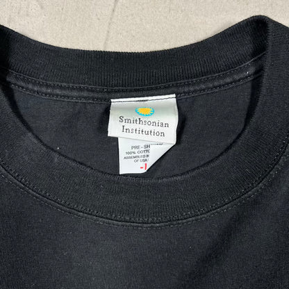 Y2K National Air and Space Museum Black Tee Size Large USED v20074