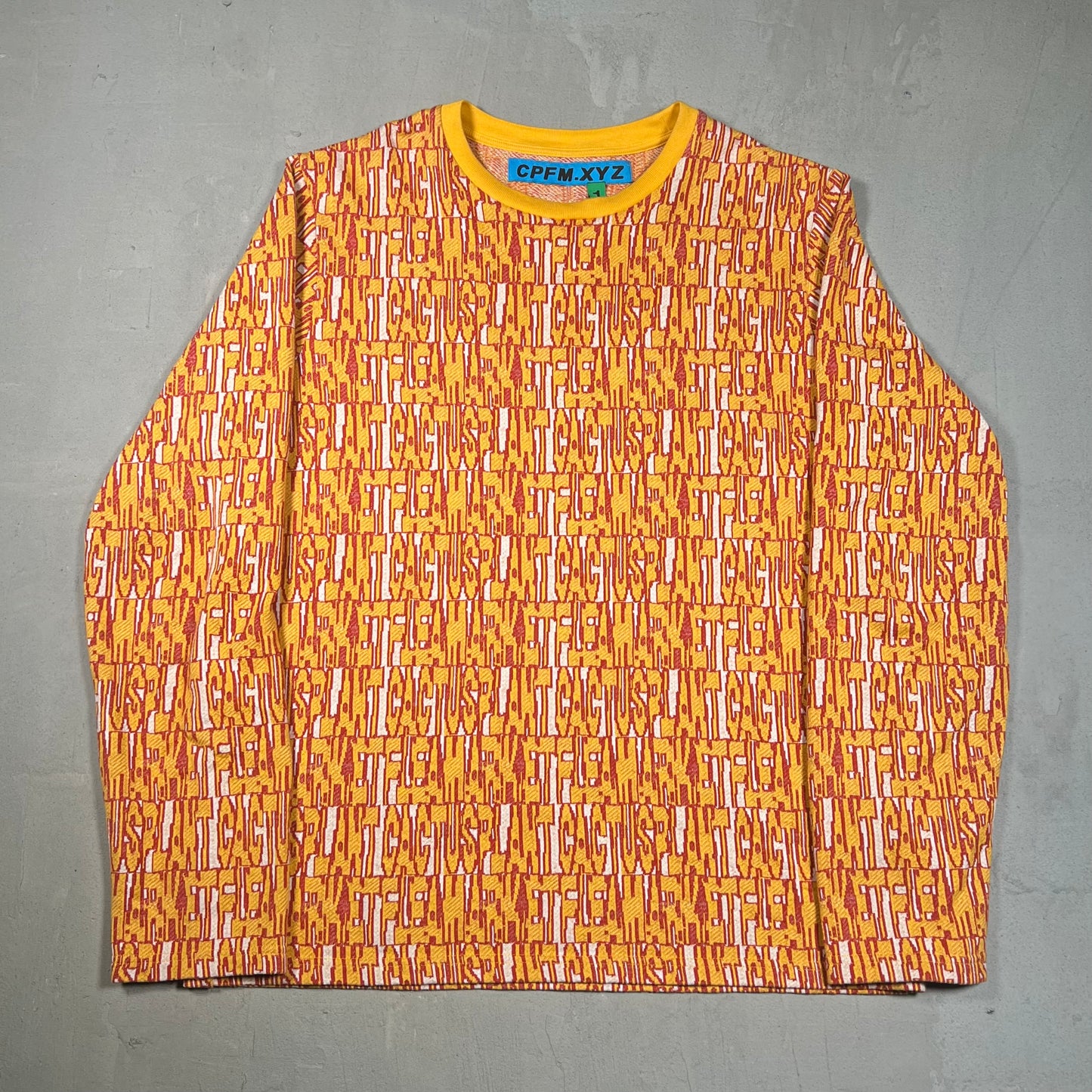 CPFM Anxiety Jacquard Knit Orange Longsleeve Size 1 (medium) USED x13330