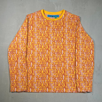 CPFM Anxiety Jacquard Knit Orange Longsleeve Size 1 (medium) USED x13330