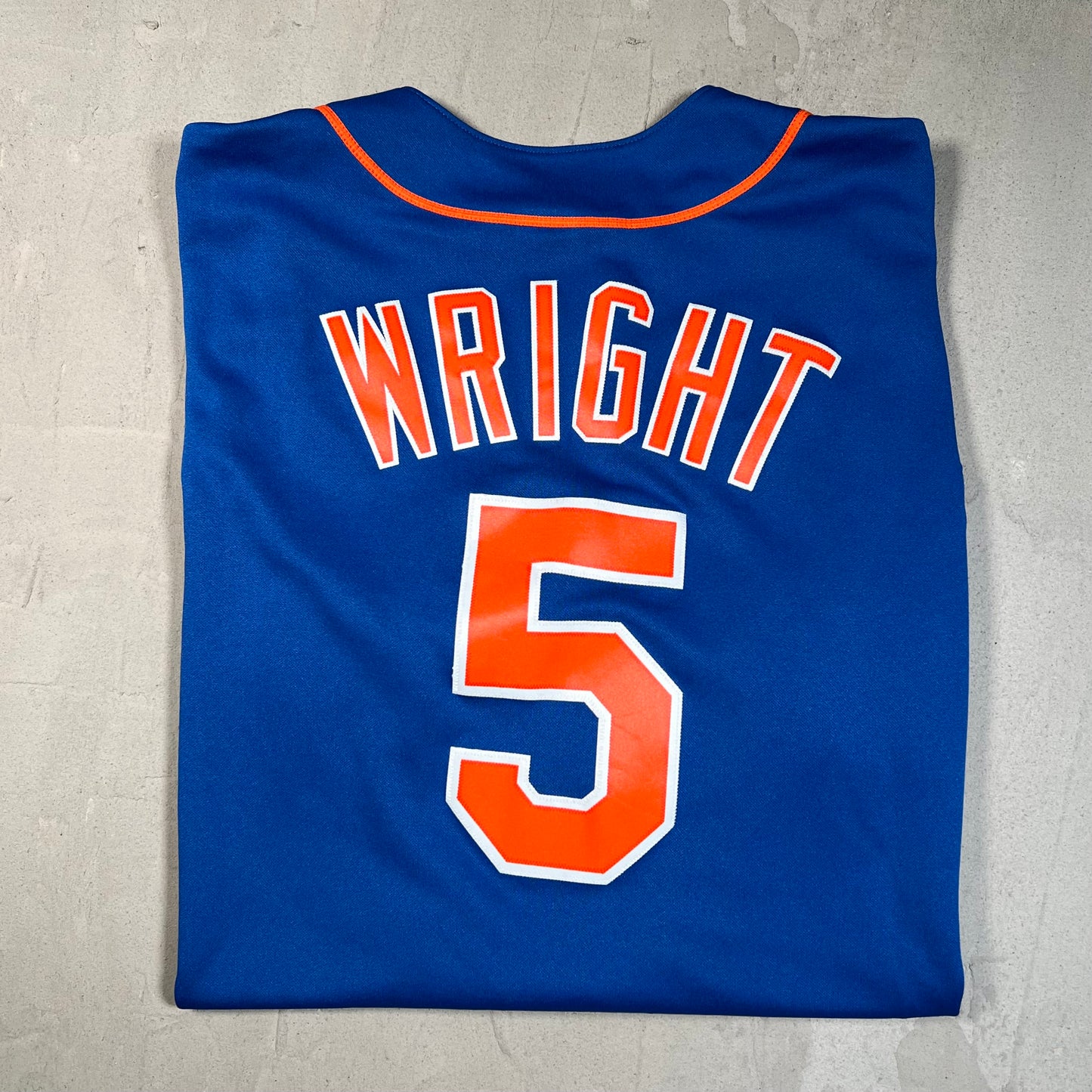 Y2K New York Mets David Wright Jersey Blue Size XXL USED v19348