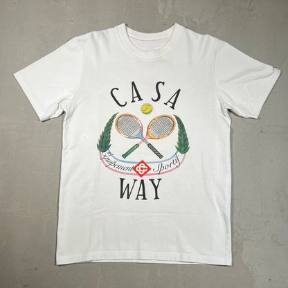 Casablanca White Tennis Tee Size XS USED x14184
