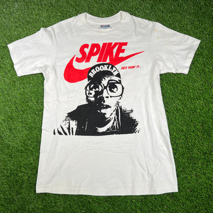 1990s Spike Lee Just Doin It White Tee Size Medium USED v16780