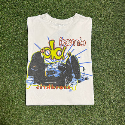 1993 KrissKross "Da Bomb" White Tee Size XL USED v16080