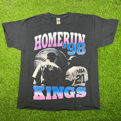 Homerun Kings Rap Style Black Tee Size Large USED v17406