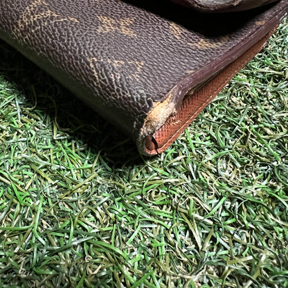 1990s Louis Vuitton Monogram Long Brown Wallet USED x14065