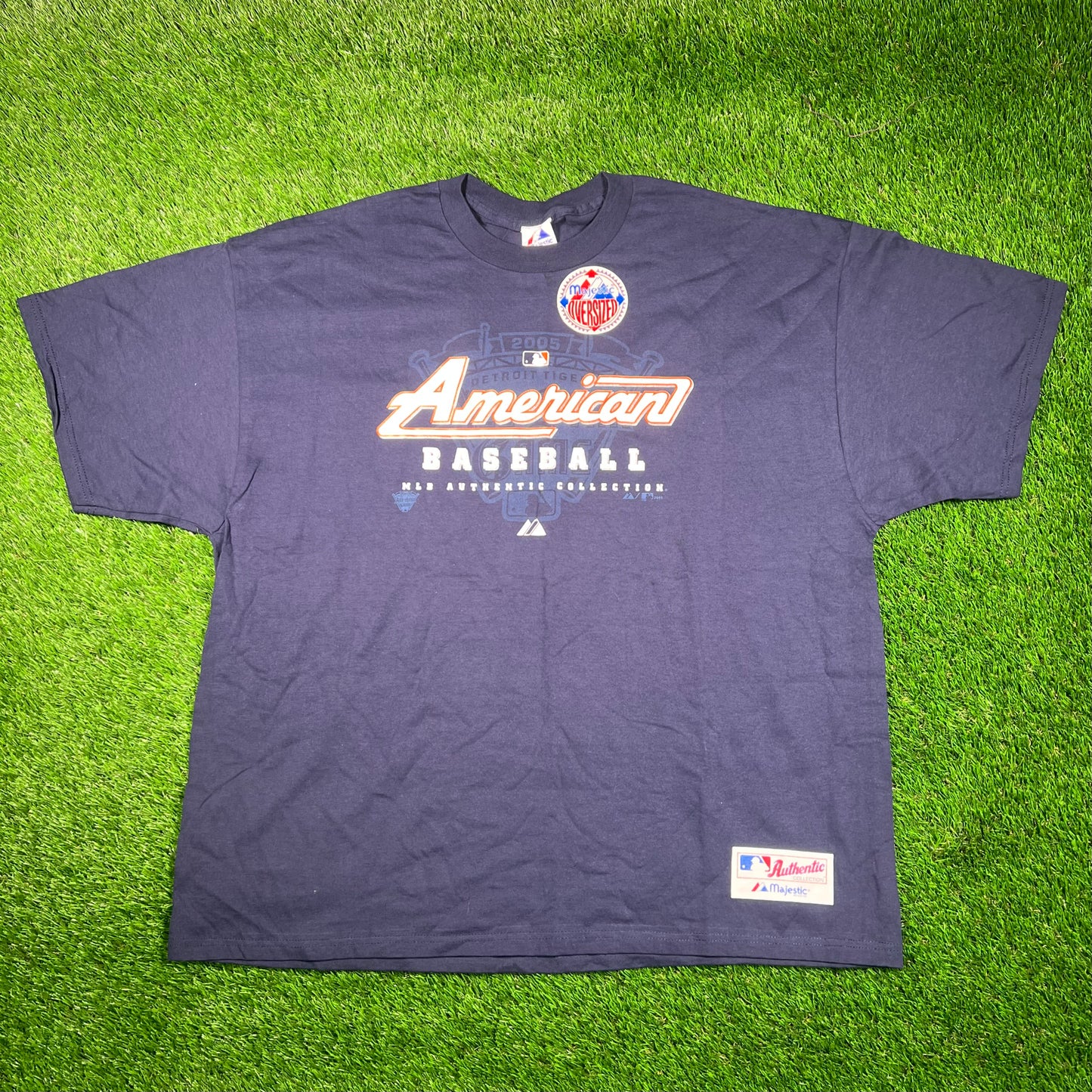 2005 AMerican Baseball MLB Collection Navy Blue Tee Size XXL NEW v18755