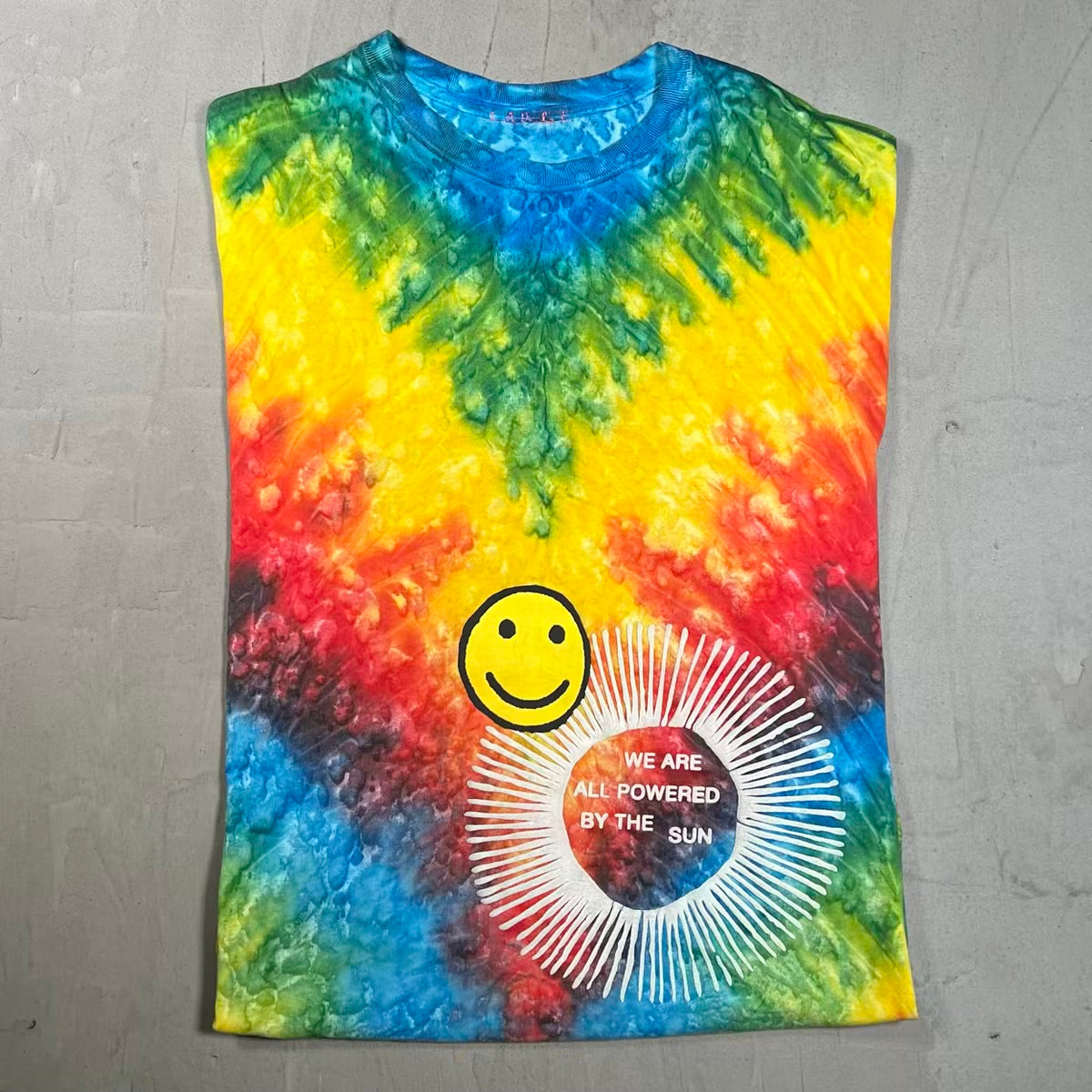 Cactus Plant Flea Market CPFM Powered By The Sun Tie Dye (2022) Tee Size Large USED x18882