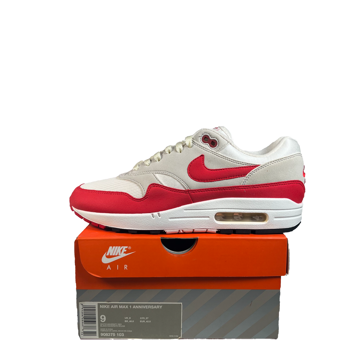 Nike Air Max 1 Anniversary Red (2017) Size 9 NEW s22037