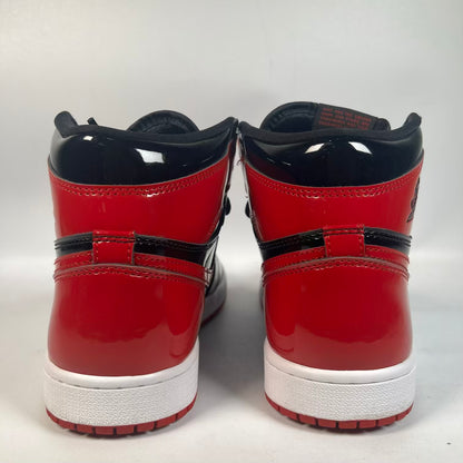 Jordan 1 High Patent Bred (2021) Size 8 USED s23432