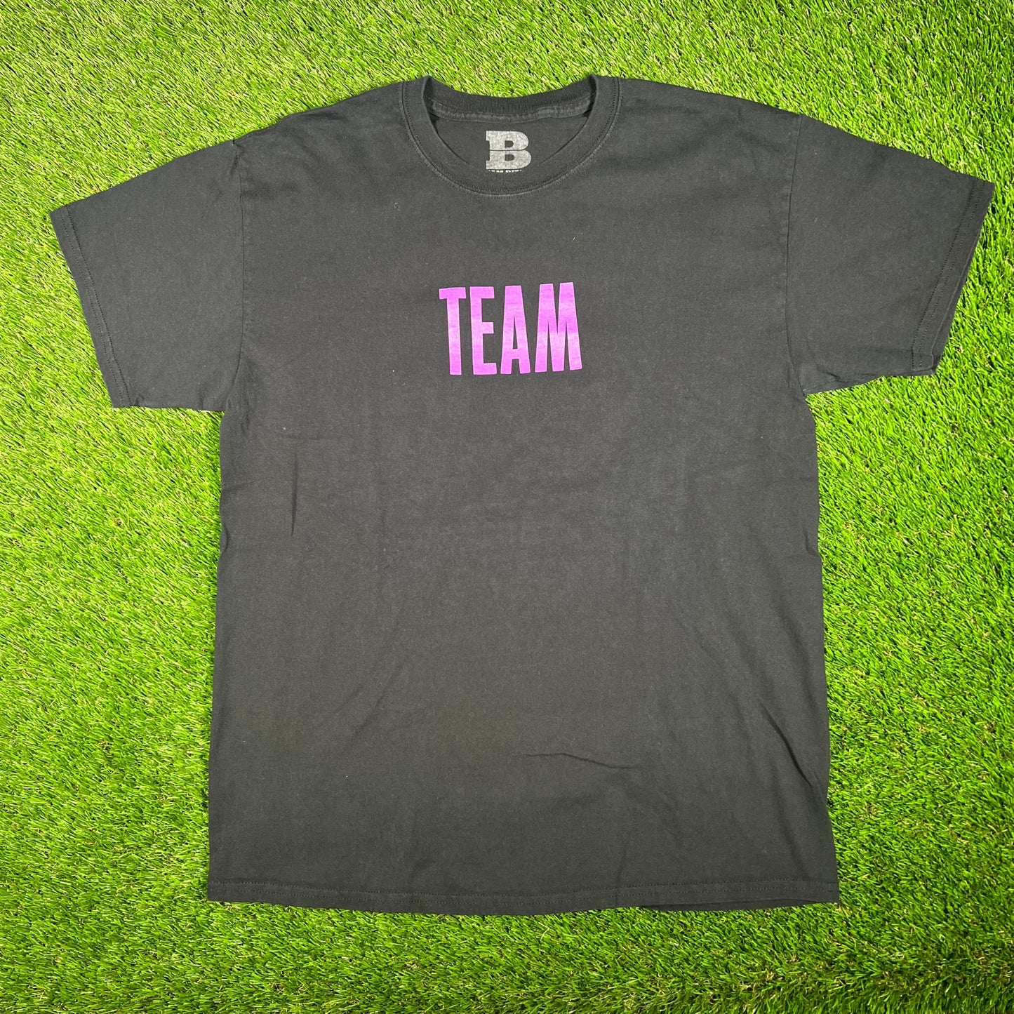 Justin Bieber "Team Bieber" Black Stadium Tour Tee Size Large USED v17500