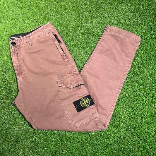 Stone Island Washed Brown Cargo Pants Size 33 USED x16070
