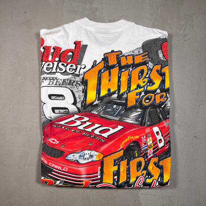 2000 Dale Earnhardt Budweiser White Racing Nascar Tee Size XL USED v17810