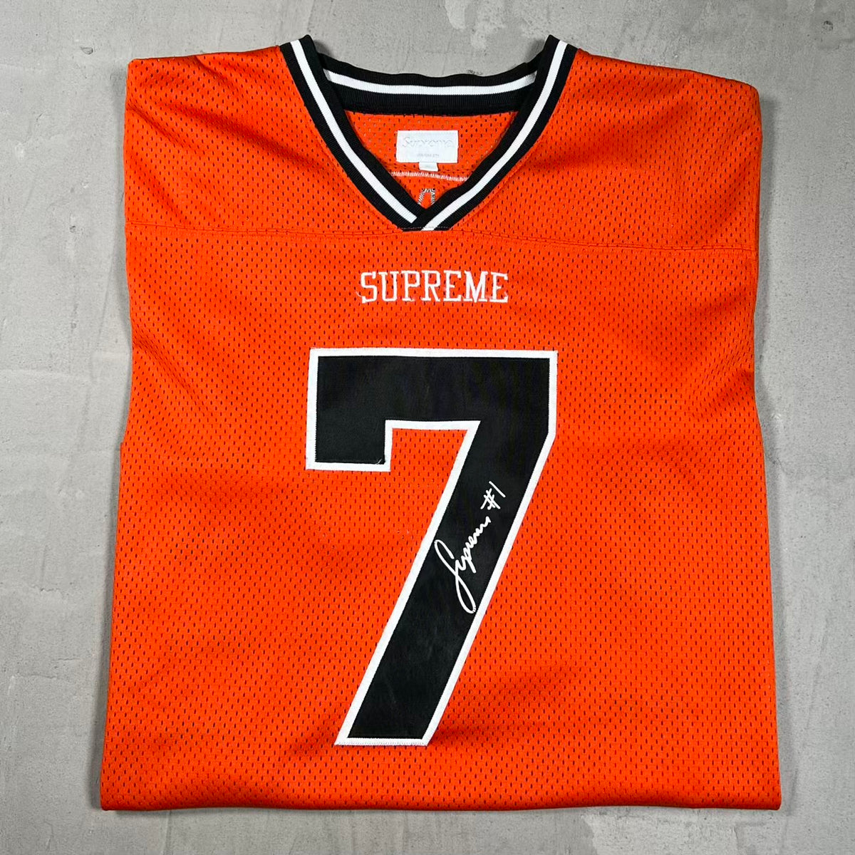 Supreme Hail Mary Football Jersey Orange (2014) Size XL USED x18384