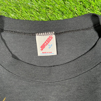 1990s Harley Davidson American By Birth Black Pocket Tee Size Large USED v16793