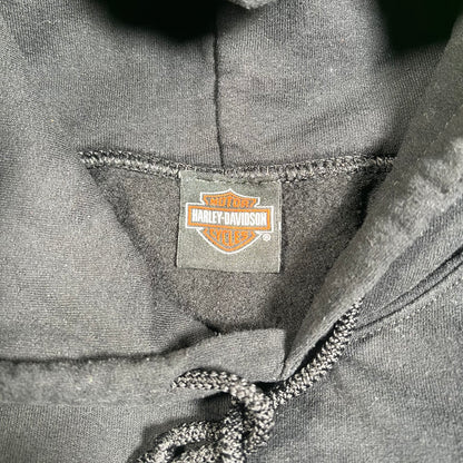 Harley Davidson St Crook WI Black Hoodie Size Large USED v18143