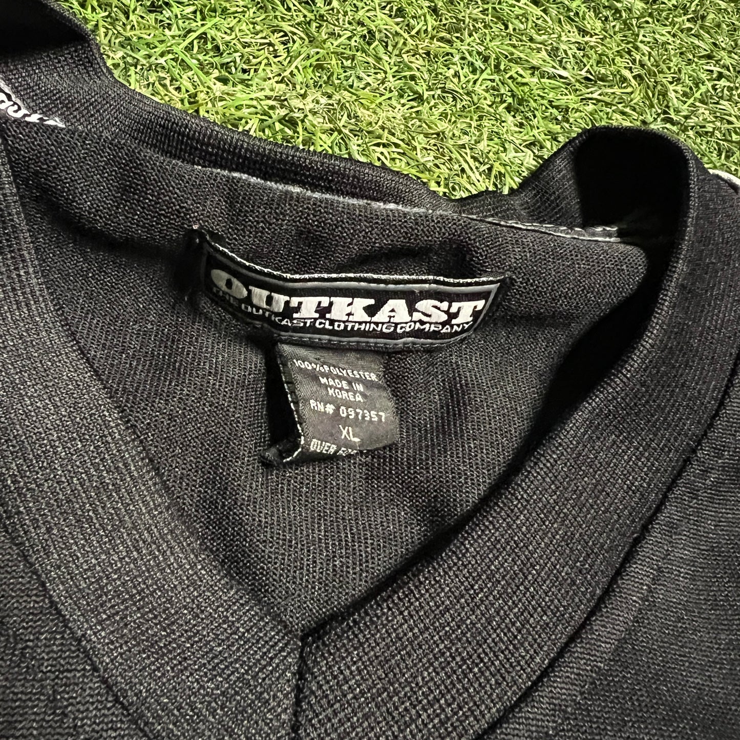 Y2K Outkast Black/Grey Jersey Size XL USED v16105