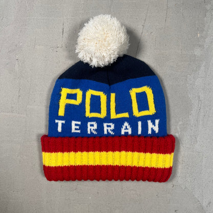 Polo Ralph Lauren Sport "Terrain" Blue/Yellow/Red Beanie USED v19003