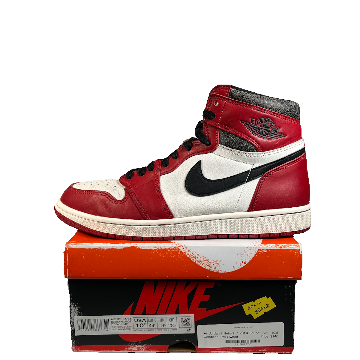 Jordan 1 Chicago Lost and Found (2022) Size 10.5 USED s22941